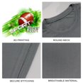 thumbnail image 4 of Coolnut Men's T Shirt Odor Protection Short, Pattern Design With Rugby Ball Mens Short Sleeve Tees, Grey Crew-Neck Casual Tee Shirts, XL, 4 of 6