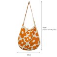 thumbnail image 3 of Bolso Hombro Btafrte Tejido Con Flores Bolso Mano Gran Capacidad Naranja, 3 of 7