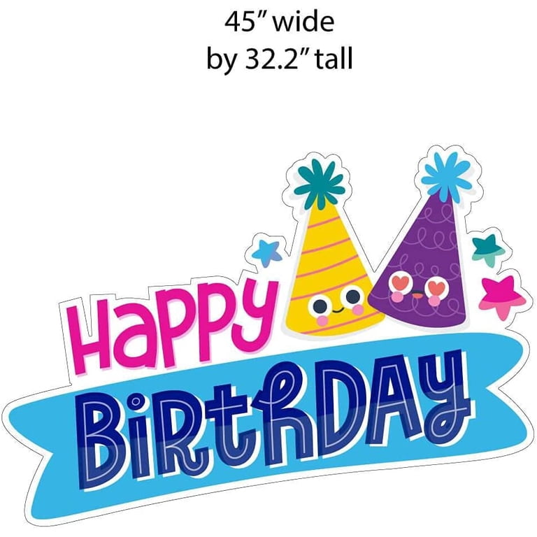 Set Déco Jumbo Rainbow Sparkle - Aimant Joyeux Anniversaire Grand Format