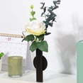 thumbnail image 3 of 3pcs Wall Mounted Metal Vases Black Wall Pocket Flower Tubes for Home Decor Plant Display, 3 of 8