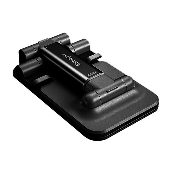 Essager Soporte para teléfono de escritorio Soporte para teléfono ajustable en ángulo de altura Soporte plegable retráctil, Negro Scienceny EL5274-01B