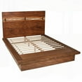 thumbnail image 5 of Eastern King Mahogany Wood Platform Bed with Smoky Walnut Finish for Master Bedroom, 5 of 5