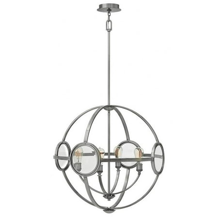 

Mid Century Modern Four Light Chandelier-Polished Antique Nickel Finish Bailey Street Home 81-Bel-2022227