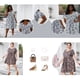thumbnail image 3 of GRACE & GRANDEUR Vestido midi de verano con cuello redondo, mangas cortas, floral y plisado para mujeres de talla grande 4X en rosa y verde, 3 of 8