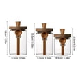 thumbnail image 2 of HAKIDZEL Airtight Glass Jar Simple Design 3 Sets 5.3x3.3x3.3in, 2 of 7