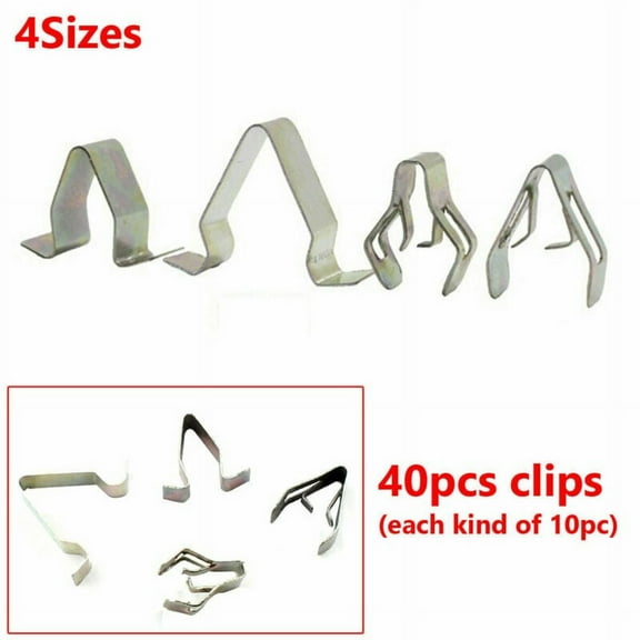 40Pcs Car Interior Dashboard Panel Trim Clips Retainer Metal Rivets Solid