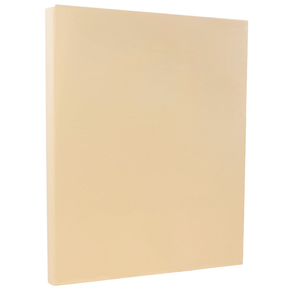 JAM Vellum Bristol Cardstock, 8.5x11, 50/Pack, 67lb Ivory