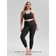 thumbnail image 5 of Leggings de yoga con cintura cruzada para mujer con bolsillo interior, fruncidos de 58,4 cm, 63,5 cm y 71 cm, 5 of 5