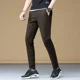 thumbnail image 5 of Pantalones de verano grises para hombre, pantalones de traje rectos para hombre, algodón 2024, ropa de diseñador de sastrería, pantalones de lujo, ropa de trabajo, licra, 5 of 5