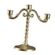 thumbnail image 3 of Candelabro de metal único con tres brazos, candelabro ornamental sólido, estable Estilo B, 3 of 9