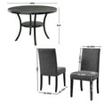 thumbnail image 7 of Roundhill Furniture Biony 5 Piece Wooden Dining Table Set, 7 of 7