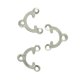 thumbnail image 5 of 2x100x Filigrana Triángulo Conector De 3 Orificios Accesorios De Joyería Plateado Blanco Zulema Conectores de joyería, 5 of 5