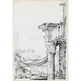 thumbnail image 2 of Joseph-Marie Vien 14x18 Black Ornate Wood Framed Double Matted Museum Art Print Titled - A Balcony in the Roman Forum (1744-1750), 2 of 5