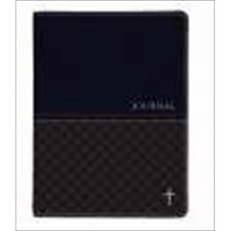 Christian Art Gifts 369864 Journal Cross Emblem Handy Size Lux Leather Black