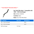 thumbnail image 2 of Gas Tank Filler Neck - Compatible with 1989 - 1992 Ford Ranger 1990 1991, 2 of 3