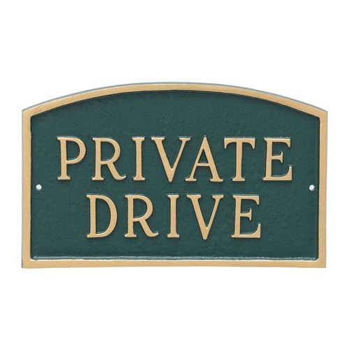 Montague Metal Products Inc. Arch Private Drive Statement Address Plaque by