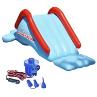 Swimline 90809 Super Water Slide Swimming Pool Inflatable Kids w/ 12V Air Pump