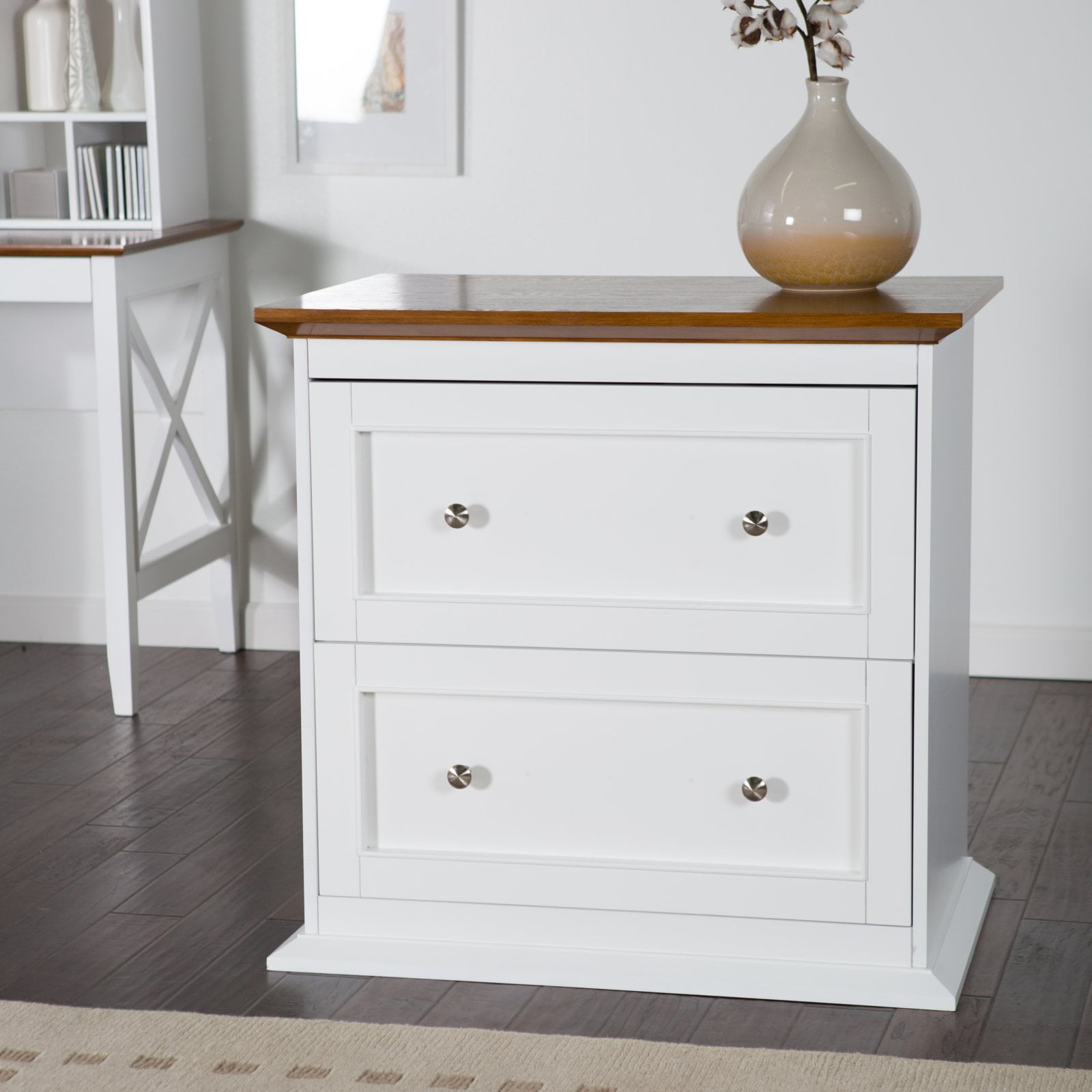 Belham Living Hampton 2 Drawer Lateral Wood File Cabinet White Belham Living Hampton 2 Drawer Lateral