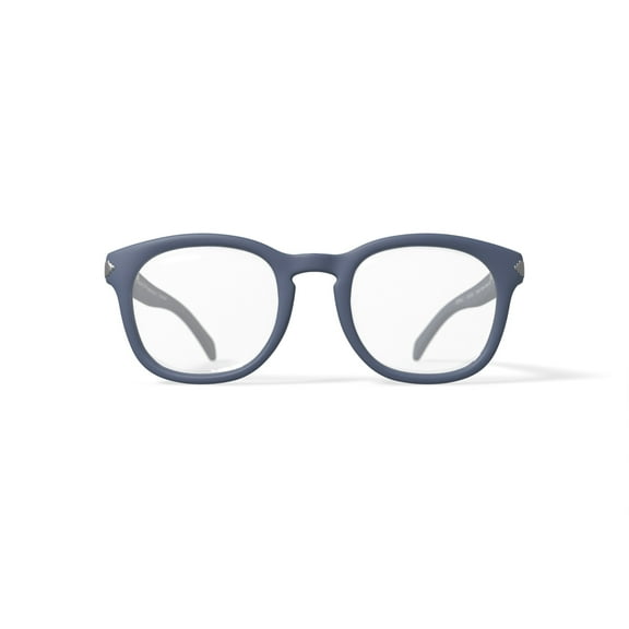 Karun Men's Reloncavi Square Prescription Eyeglasses with Case, Blue