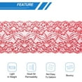 thumbnail image 4 of Uxcell 6 Inch Wide 5 Yard Lace Ribbon Floral Pattern Red Lace Trim Ribbon for Sewing Making, 4 of 5