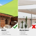thumbnail image 5 of Yescom 19x13Ft 97% UV Block Rectangle Sun Shade Sail Outdoor Patio Pool Garden Yard Lawn Carport Awning  Apple Green, 5 of 11