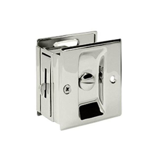 Deltana SDL25U14 2.5 x 2.75 in. Privacy Pocket Lock- Bright Nickel - Solid