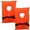 Neon Orange, variant on 2 Pack Coast Guard approved life jackets. High visibility color Type II keyhole life vest in classic May West style. Compliance flotation device