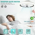 thumbnail image 6 of Oaks Aura Low Profile Ceiling Fan with LED lights Bladeless Smart App Control 6-Speed Flush Mount Ceiling Lighting, 6 of 9