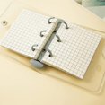 thumbnail image 4 of shiyou-2 Pack Mini Transparent 3-Ring Binder Covers Clear PVC Notebook Loose Leaf Binder Round Ring Protector with Mini Binder Pockets with 160 Sheets Loose Leaf Blank Inner papers/80 per Notebook,Pi, 4 of 4
