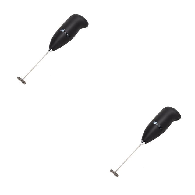 Billuyoard Espumador de leche de mano, fabricante de espuma con pilas, batidor de huevos eléctrico, agitador de chocolate caliente para café Negro 2piezas Billuyoard CBP099702