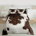 thumbnail image 2 of Manfei Fashion Rustic Print Bedding Comforter Set, Vintage Cow Print Twin Comforter Sets, Teen Female Men Adult Reversible Bedding Set, Luxury Bedroom Decor, 2 Pieces, 2 of 8