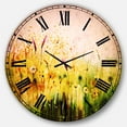 thumbnail image 1 of Designart 'Cosmos Flowers and White Wildflowers' Traditional wall clock, 1 of 6