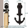 thumbnail image 3 of CCJH 5 FT Sliding Barn Door Hardware Track Kit Fit Max 30" Wide Door Single Door Hanging Rail Anchor Style Black, 3 of 4