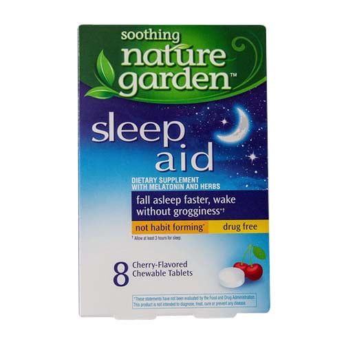 Soothing Nature Garden Sleep Aid Chewable Tablets Cherry 8 Ea
