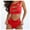 Red, variant on DOPI Women's Fashion Sexy Open Binding Style Casual Two Piece Bikini Swimsuit