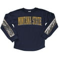 thumbnail image 2 of Girls Youth Gameday Couture  Navy Montana State Bobcats Guess Who's Back Long Sleeve T-Shirt, 2 of 3
