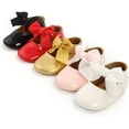 thumbnail image 6 of Baby Girls Mary Jane Flats with Bowknot Flowers,Princess Wedding Dress Ballet Shoes Non-Slip Toddler First Walkers Newborn Crib Shoe, 6 of 7