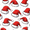 Red Santa Hats Pattern, variant on FORMRS 3 Ring Binder 1.5 inch with Pockets Clip Board 200 Sheets Capacity, Light Pink Gingerbread Houses