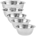 thumbnail image 2 of 5pcs Stainless Steel Mixing Bowl Set Multipurpose Soup Basin 5 Sizes Space Saving Nesting Bowls Set 2600ML Salad Bowls Dishwasher Safe for Kitchen Cooking Baking Food Storage (Silver), 2 of 11
