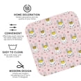 thumbnail image 3 of Lsque Queen For Rabbit Pattern 4" Drink Coasters Set of 4, PVC Leather Absorbent Coasters, Table Coaster Set Decorative Coffee Cup Coasters Housewarming Gift -Square, 3 of 6