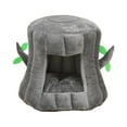 thumbnail image 2 of Lit Grotte pour Chien Chat Antidérapant Forme d'Arbre Maison Coussin Auto-Chauffant Chat Gris, 2 of 9