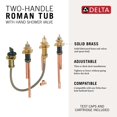 thumbnail image 3 of Delta Faucet Roman Tub Rough-In Valve for Delta 2-Handle Roman Tub Bath Faucets with Hand Showers R4707, 3 of 4