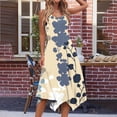 thumbnail image 5 of Teissuly Women's Casual Summer Dress Sleeveless Sundress Hankerchief Hem Maxi Tank Dresses Beach Dress With Pockets, 5 of 5