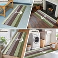 thumbnail image 5 of 2'x6' Rug Runners for Hallways Kitchen, Nautical Anchor Non Slip Entryway Beside Floor Carpet Runner, Farmhouse Sage Green Brown Wooden Grain Laundry Room Bedroom Throw Rugs Mat for Family Pet, 5 of 8
