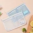 thumbnail image 4 of 2Pcs Refrigerator Storage Mesh Bag Double Compartment Design Fridge Hanging Organizer Bag for Home Kitchen, 4 of 7