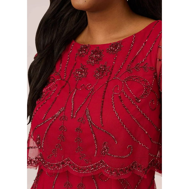 Adrianna papell popover embroidered dress sales