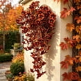 thumbnail image 6 of Fufafayo Fall Artificial Flowers Hanging Baskets, Trumpet Flowers Outdoor Courtyard Decor, Faux Silk Floral Arrangement for Fall-Themed Corridor Porch Garden Wall, 6 of 6