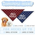 thumbnail image 3 of Big Brother Dog Bandana 2 Pack Plaid Dog Bandana Triangle Pet Dog Scarf Pregnancy Announcement Dog Bandana Gender Reveal Dog Outfit Gift for Dog Lover Owner (Blue,Red) Small, 3 of 6