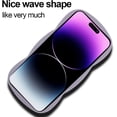 thumbnail image 5 of for iPhone 14 Pro Max Case Cute 3D Love Heart Curly Wave Shape Phone Cover Soft TPU Shockproof Full Camera Lens Protective Case for iPhone 14 Pro Max 6.7 Inch for Women Girl-Purple, 5 of 12