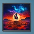 thumbnail image 2 of Pintura de diamante 5D DIY con taladro redondo completo Kit de cielo estrellado del desierto decoración del hogar 30x30cm, 2 of 9